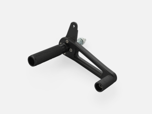 Alloy Fixed Universal Rearset Footrests in black - approved for race bikes