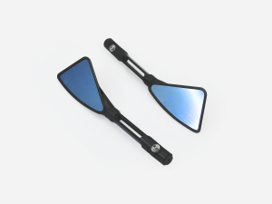 TEC CNC Alloy Tomahawk / Toma Style Mirrors - Black/silver